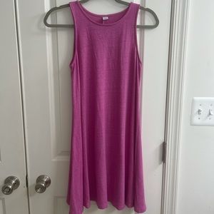 Pink Cotton Tank Top Dress